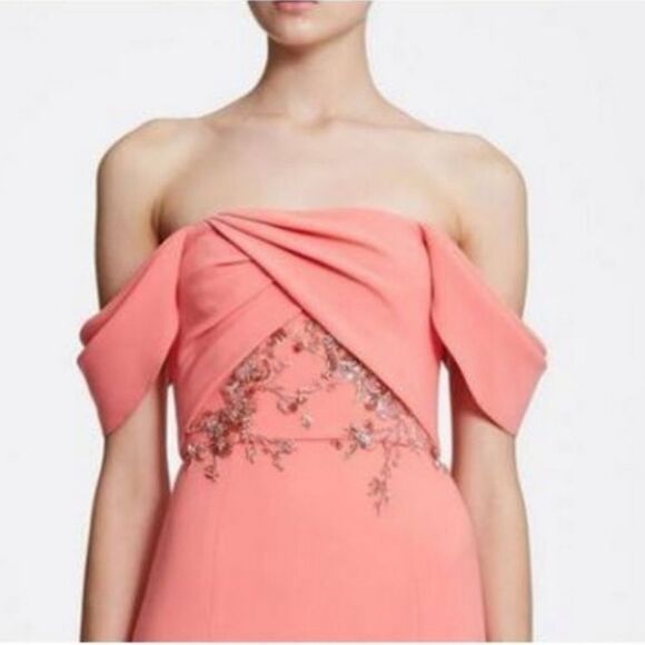NWT Marchesa Notte Coral Gown SZ 6 - Picture 4 of 16